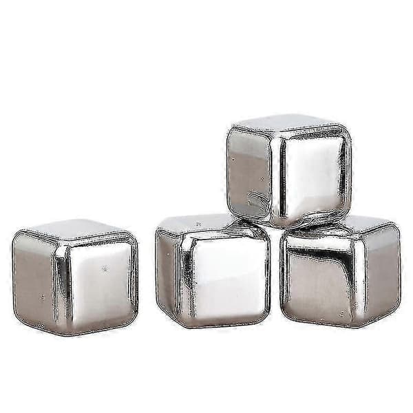 Premium 304 rustfritt stål isbiter - sett med 4 hurtigfrysende metallispartikler