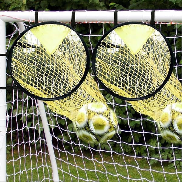 Fodboldtræningsnet med præcisionsmål, foldbart fodboldmål til havebrug, holdbart design