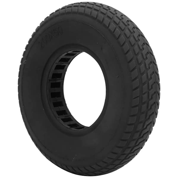 200x50mm eksplosjonssikkert solid gummidekk med uthulet demping for elektrisk sparkesykkel (svart)