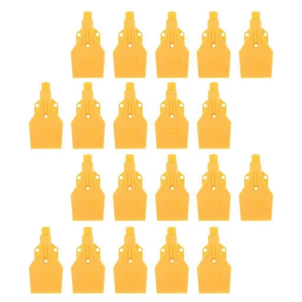 20x Flat vindstråle luftblåser luftdyse spray 3 hull 1/4\" BSPT gul