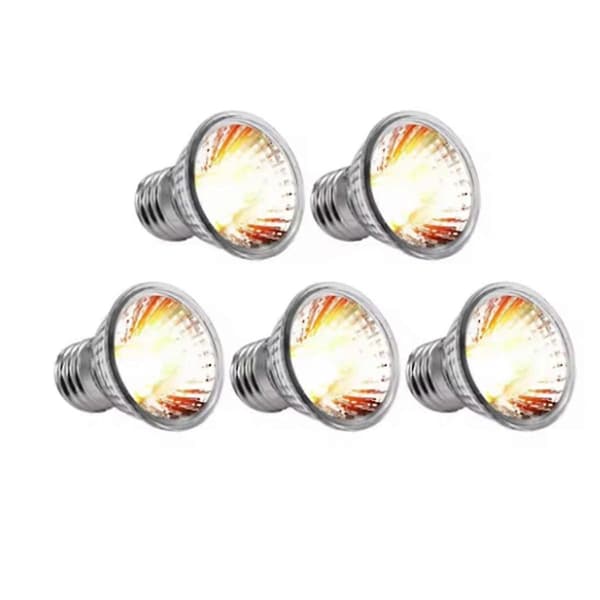 5PCS UVA+UVB Reptile Heating Light Bulb Basking UV Light Bulbs