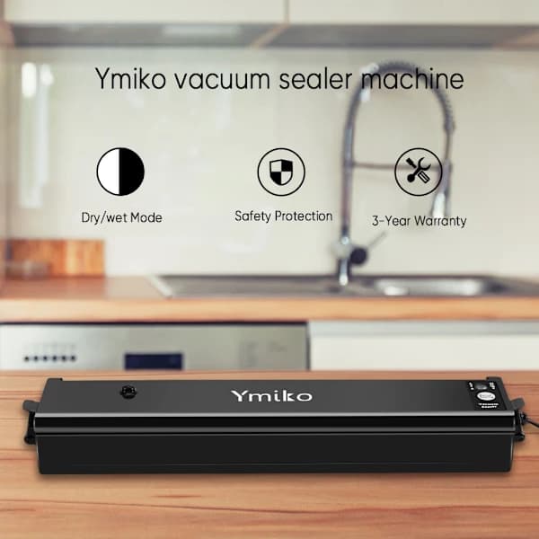 Vakuumförseglare, Ymiko Vakuumförseglare Bärbart Kompakt Vakuumförpackningssystem för Vakuumförpackning