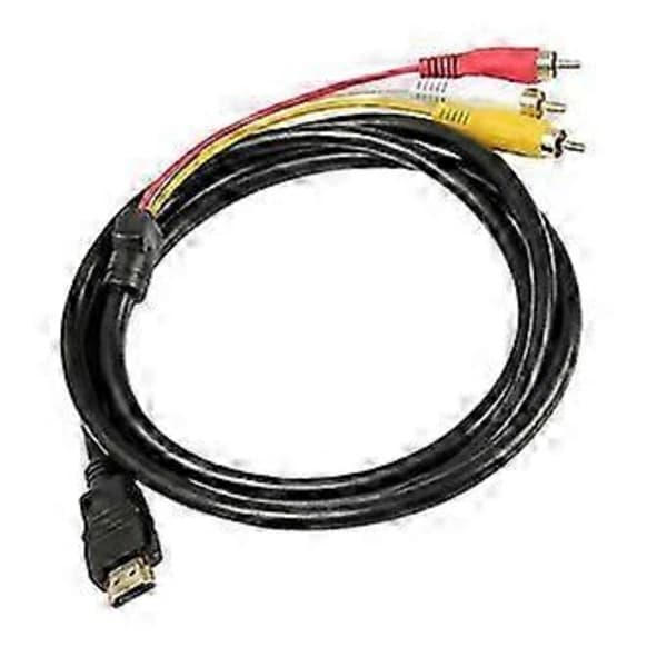 Kabeladapter Han til 3 RCA AV Audio Video til TV HDTV (Sort)