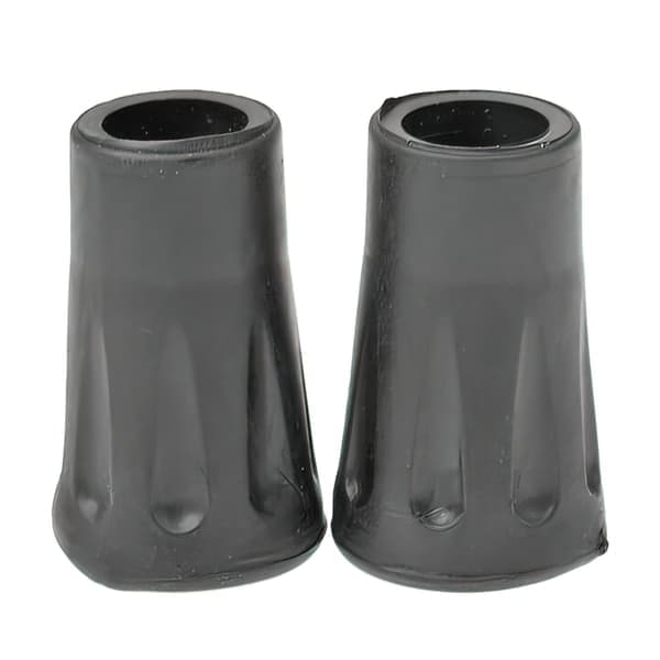 4-pakning - Gummiføtter for gåstaver 11mm / Turstaver Svart