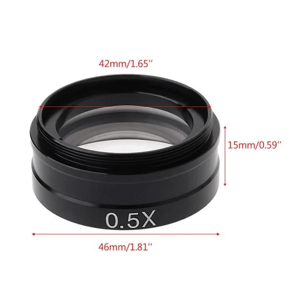 C-mount 0,5x mikroskop tilbehør objektivlinse 42mm mikroskop tilbehør
