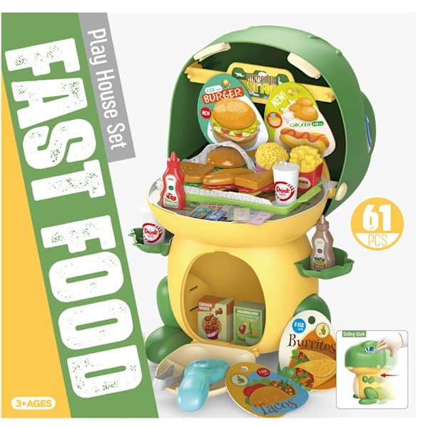 Skyvbar tegneserie dinosaur burger (anbefalt minimumsalder: 3 år)