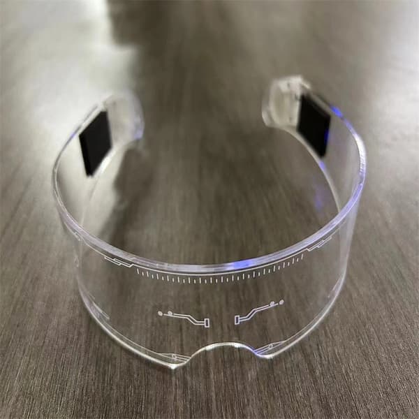 7-farvede Cyberpunk LED Visir Briller Lysende Briller Festival Cool