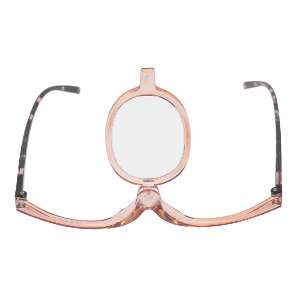 Sminkläsare Hudvänlig vändlins Förstorande Sminkglasögon Glasögon med Box Transparent Organge +1,50