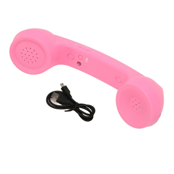 Bluetooth Telefonlur Retro Strålningssäker Uppladdningsbar Trådlös Mobiltelefon Handset Mottagare Rosa