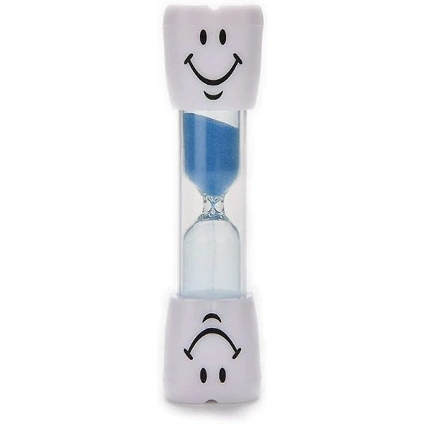 3-pak tandbørste-timer til børn, 2 minutters smiley-timeglas, timeglas