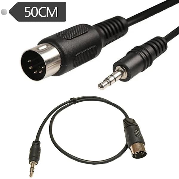 3,5 mm Stereo Jack til Kabel Aux Han til MIDI Din 5 Pin MIDI Han