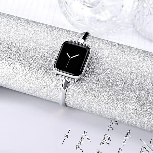 Sølv 38/40/41 mm, rustfrit stålarmbånd kompatibelt med Apple Watch