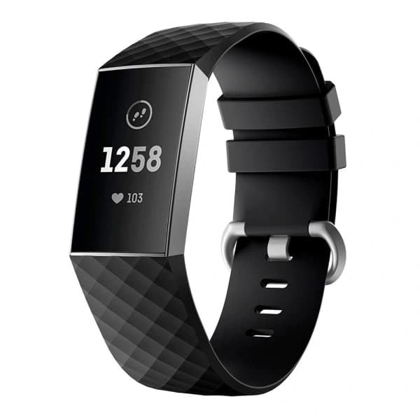 Fitbit Charge 3/4 silikoniranneke (S) musta