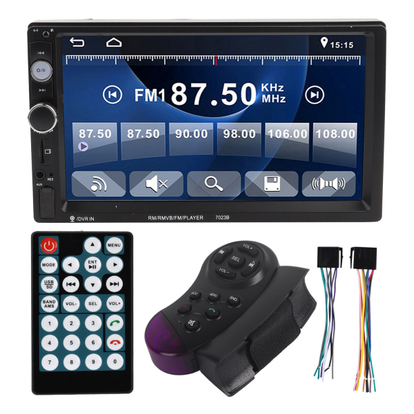 7-tums dubbelspindel bilvideospelare Bluetooth Radio MP5-spelare för Android för iOS