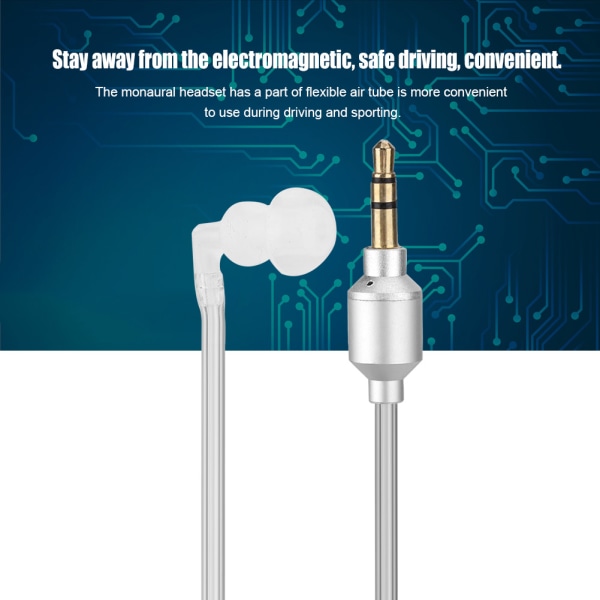 Mobiltelefon Monaural Wired Earpiece Air Tube Anti-strålning In Ear Stereo Earphone