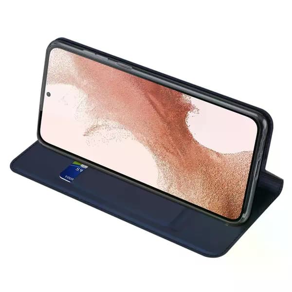 Flip-deksel med stativ og kortholder for Samsung Galaxy S23 - Blå