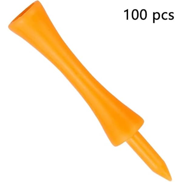 Oransje Golf Pegger Plast 70MM 100 Stk Lange Castle Golf Pegger