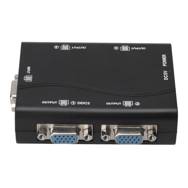 VGA Splitter 1 in 4 Out 250MHz 1920x1440 USB -driven HD Video Splitter för Laptop Projektor TV