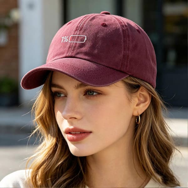 Baseballcaps – Lavt batterimønster Justerbar Retro – for utendørs solskjerming