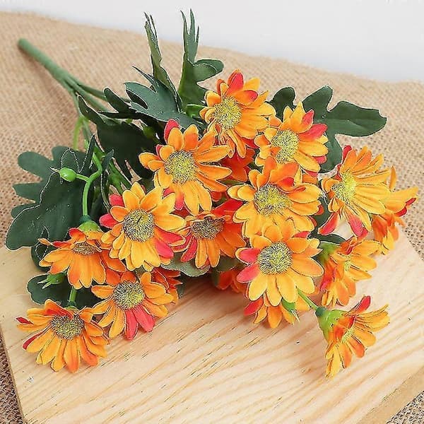Vackra konstgjorda höstblommor sidenprästkragar DIY bröllopsdekoration trädgårdsfest pyssel
