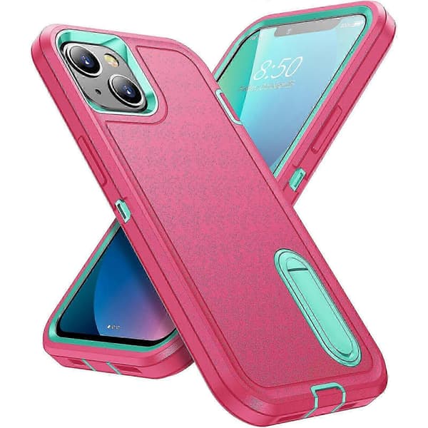 Til Apple iPhone 13 Mini, Fallsikkert beskyttelsesdeksel, Commuter Series, Rosa/Blå