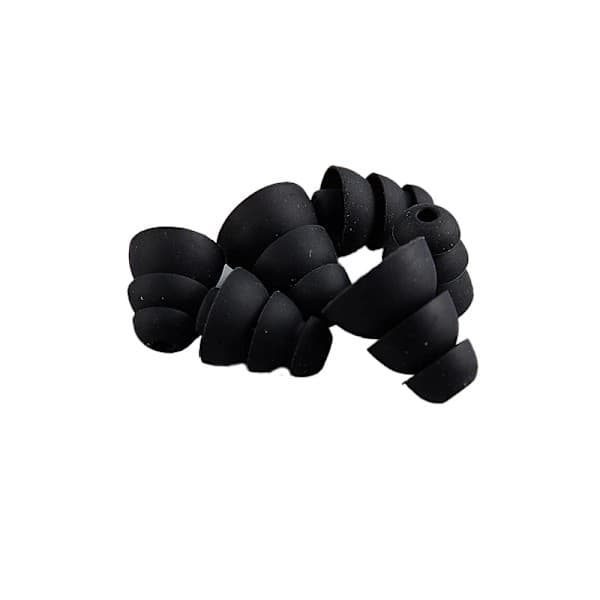 6 kpl kolmikerroksiset silikoniset in-ear-kuulokkeet, musta