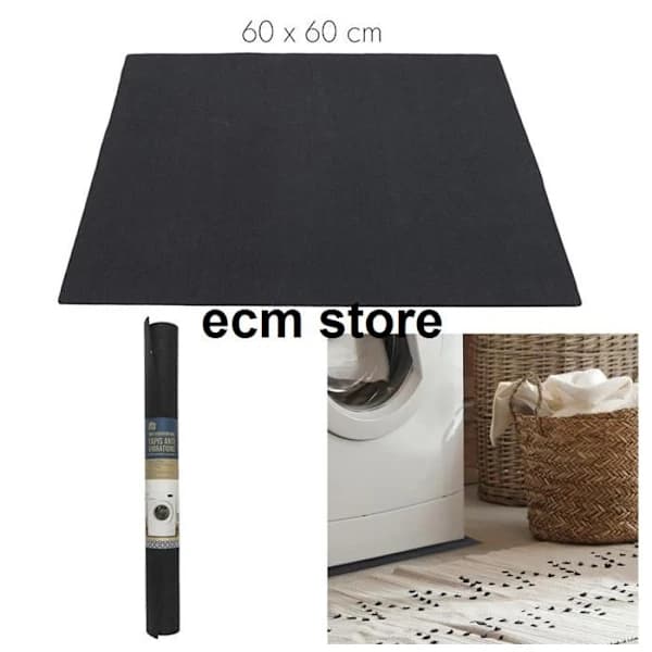 Vibrationsdæmpende måtte - 60x60 cm - Sort - Syntetisk - Moderne Sort