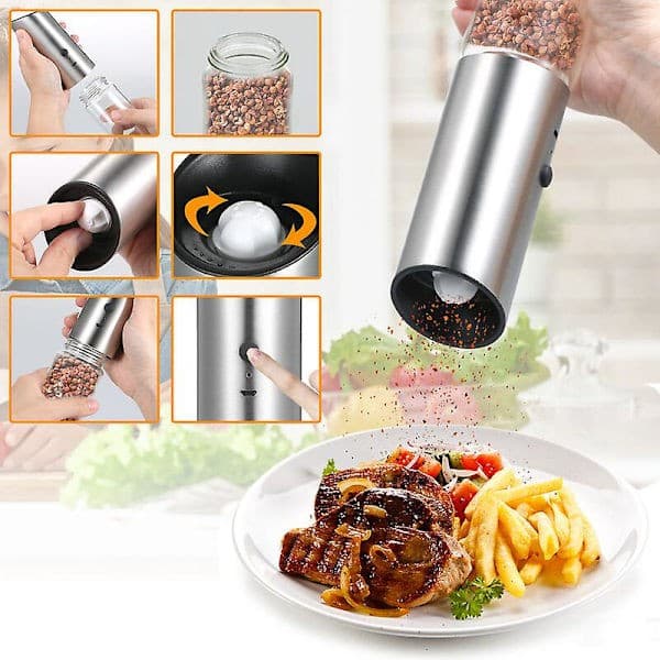 Cisea Elektrisk Pepparkvarn Maskinverktyg USB-driven Saltkvarn/200 ml Stor Kapacitet