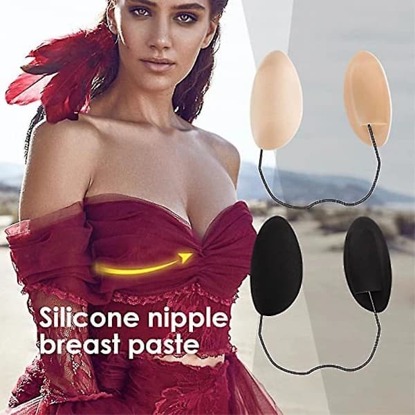 Push Up Frontless Bra Kit Syvä U-rintaliivisarja Piilotetut rintaliivit Iho MUSTA U