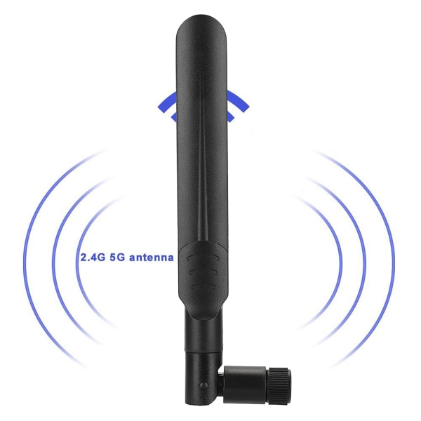 2.4G/5G/5.8G Dual Band Trådlös WiFi-antenn för ASUS router rundstrålande antenn (svart)