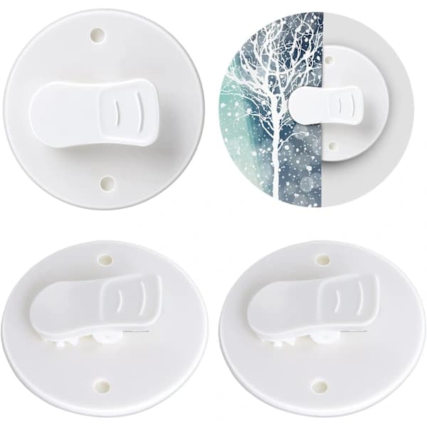 4-pack duschdraperiklämmor med vattenskydd, självhäftande dusch