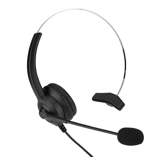 Støyreduserende hodesett for kundesenter med 3,5 mm jack
