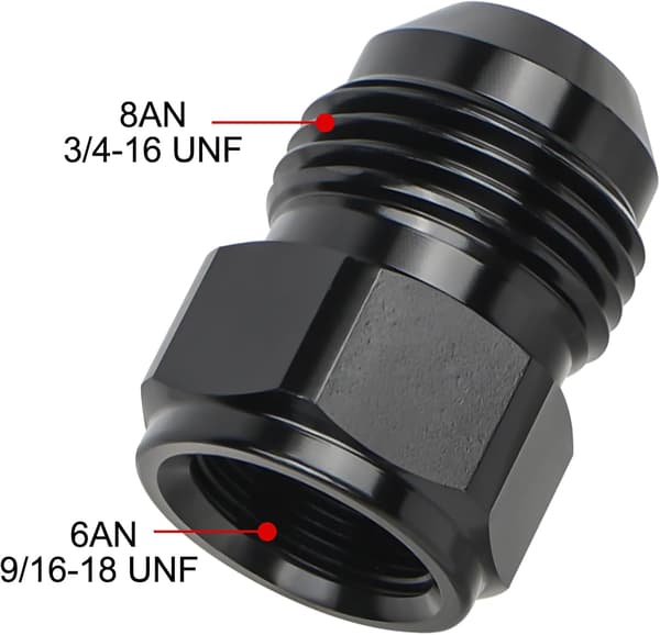 EVIL ENERGY 6AN hun til 8AN han flare-reducer/udvider adapter-fitting