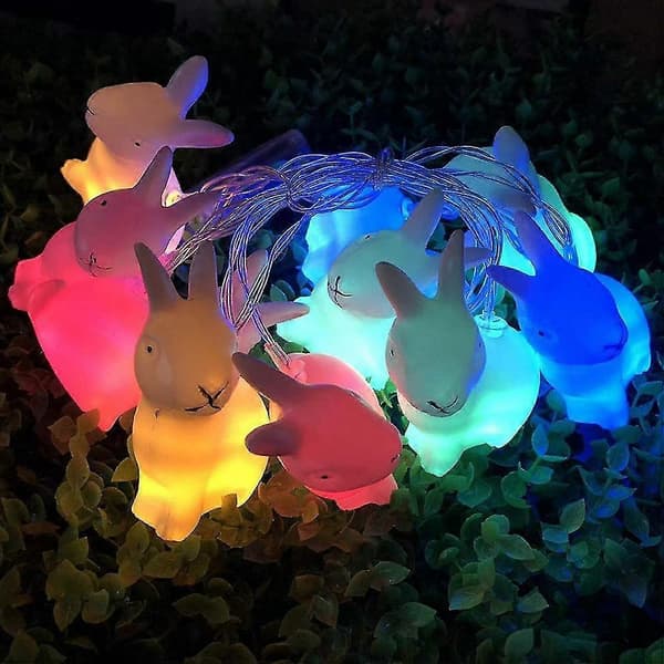 10-LED påskehare lyslenke for festlig dekor