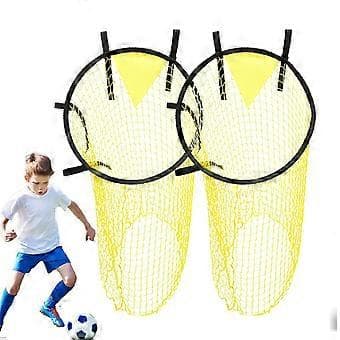 Fodboldtræningsnet med præcisionsmål, foldbart fodboldmål til havebrug, holdbart design