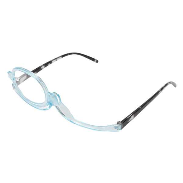 Enkelglas läsglasögon Förstoringsglas Bytbar lins Ögonmakeupglasögon för äldre Klarblå båge +2,00