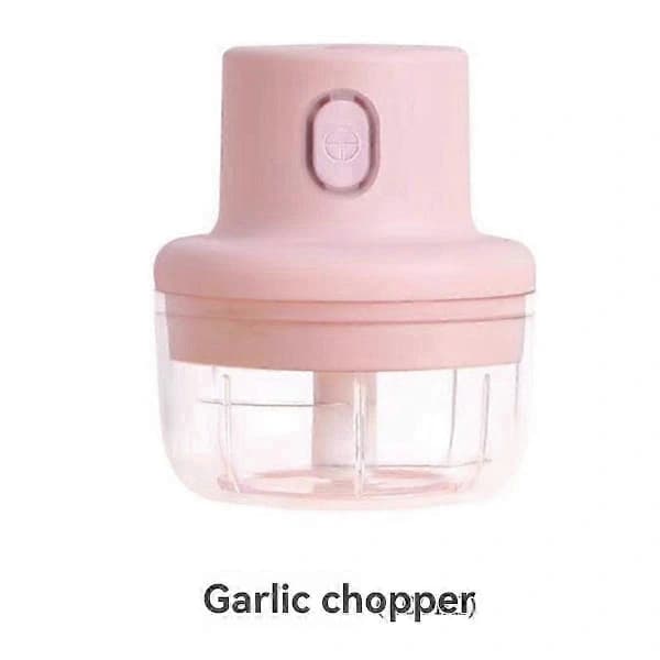 Mini elektrisk hvitløkspresseblender for matlaging, rosa