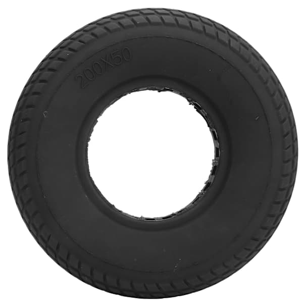 200x50mm eksplosjonssikkert solid gummidekk med uthulet demping for elektrisk sparkesykkel (svart)