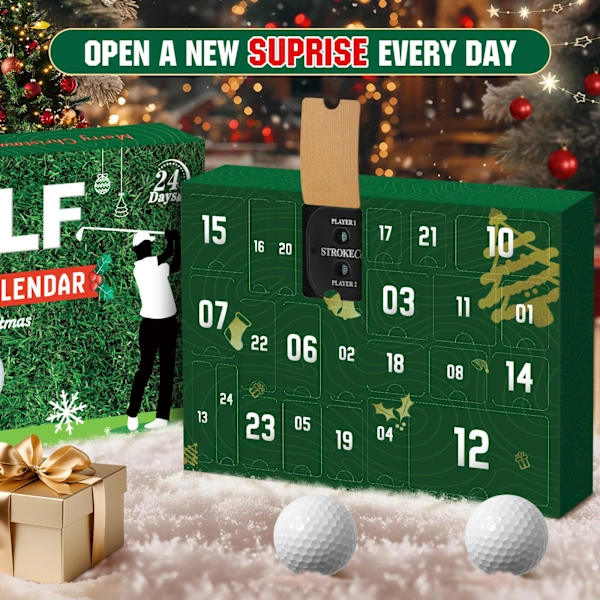 Julekalender Golf 2025, 24-dages julekalender med bolde #01