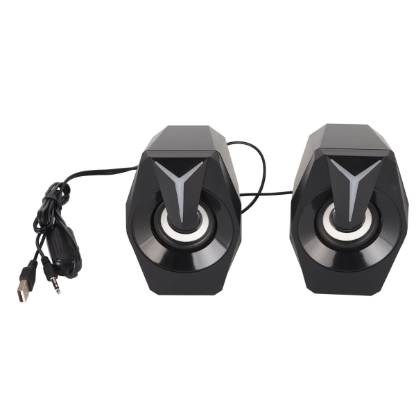 USB driven högtalare med RGB-ljus Volymkontroll Bärbar trådbunden subwoofer-högtalare för bärbar stationär stationär dator