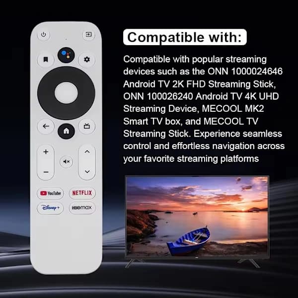 Ersättningsfjärrkontroll kompatibel / KM2-kompatibel KM2 4K-certifierad röst Android TV Box_Superpresent vit