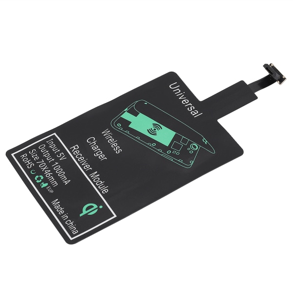 1000mA Laddningsström Trådlös laddare Mottagare >70 % omvandlingshastighet Qi-mottagare - Micro USB
