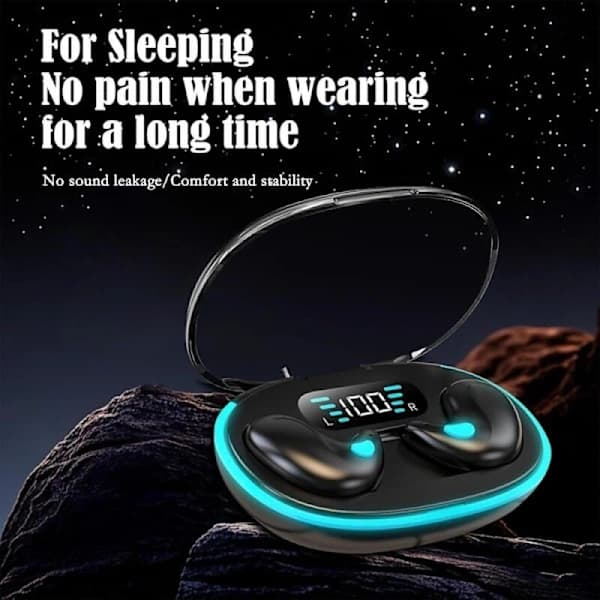 Sömn dedikerade X55 Bluetooth-hörlurar Digital display Mini brusreducering
