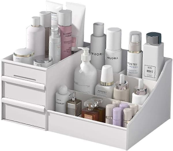 Makeup Organizer med Skuffer Vanity Opbevaring til Læbestift, Børster, Neglelak & Smykker