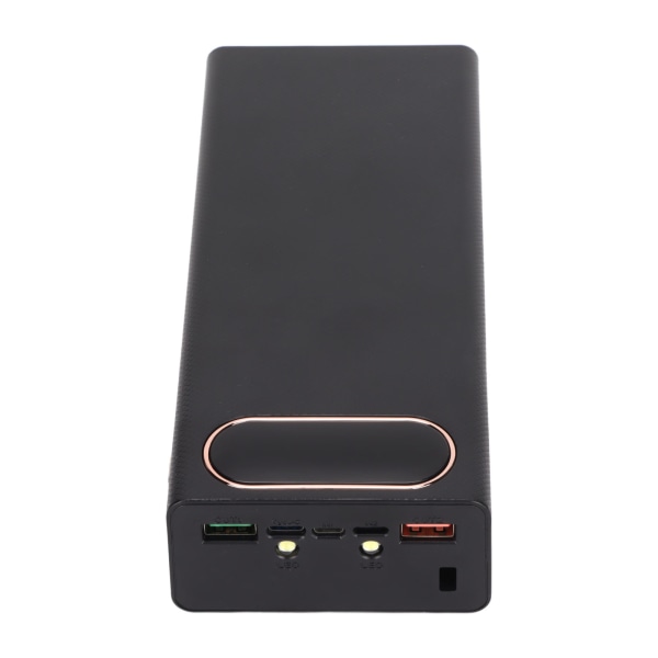 L16 16x18650 DIY Power Bank 2 USB utgång 22,5W Case med LCD-skärm och Micro Type C-ingång Svart