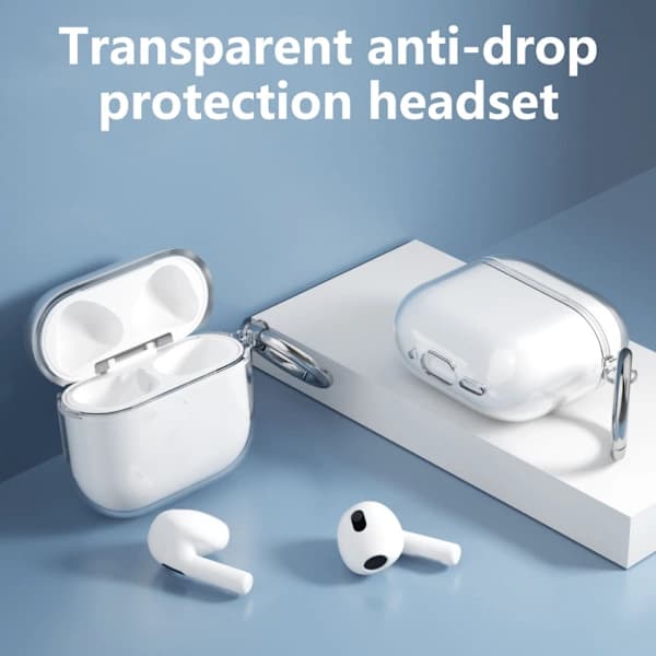 Silikonfodral för Airpods4 Högtransparant skyddsskal Glow