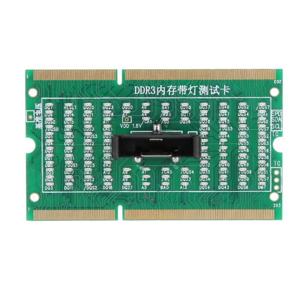 SO-DIMM Analyzer Diagnostic Tester Post Test Card för PC Laptop Desktop DDR234 Med Light DDR3