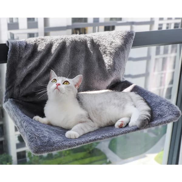 Varm og koselig modulær seng for katt og hund (grå)
