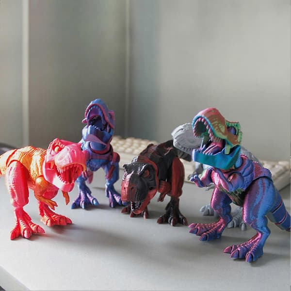 9 cm dinosaurfigur – 3D-printet fidget med bevegelige ledd