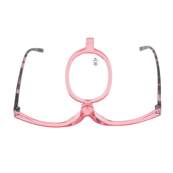 Sminkglasögon Lättviktsvikt roterande enkellins Damförstorande Kosmetiska glasögon med snyggt case +2,50